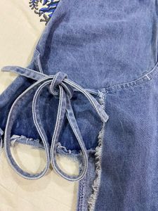 denim miniskirt