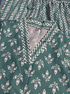 Green Printed Kurta Set