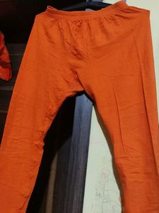 Orange Kurti With Leggings