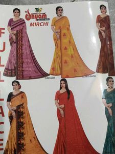 Elegant Red &amp; Gold Saree