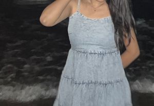 Denim Sundress with Tie Back