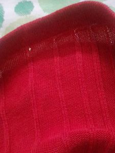 Red Tube Like Top Halter Neck Loop