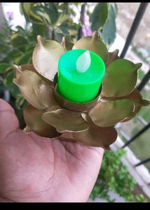 Golden Lotus Candle Holder