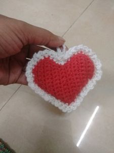 Crochet Heart Bagcharms