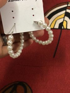 White Peal Earings