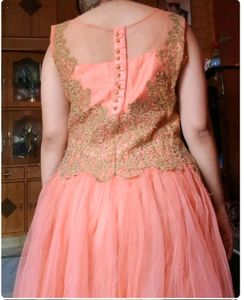 Valentine Special Peach 🍑 Cindrella Gown..