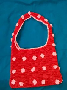 Crochet Flower Tote Bag