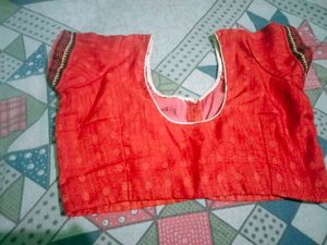 Coral Floral Saree with Blouse