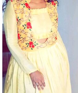 Customised haldi gown