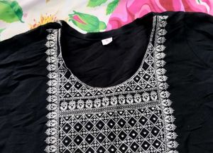 Black Embroidered Kurti