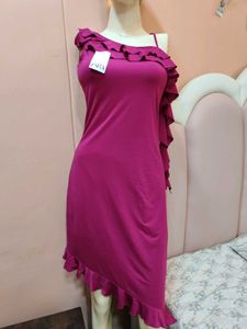 ZARA fuchsia Ruffle dress