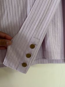 Lavender Ribbed Long Sleeve Top