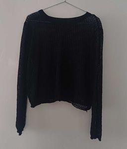 Y2K Grunge Net Pullover Sweater🐈‍⬛️⛓️🔗