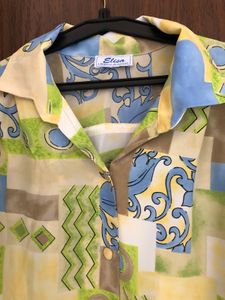 Vintage &#39;Elisa&#39; Patterned Blouse