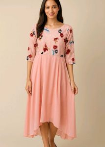 Floral Print Pink Dress