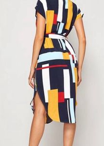 ELEGANT PRINTED SHIRT STYLE DRESS FOR WOMEN