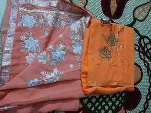 Embroidered Indian Saree COMBO