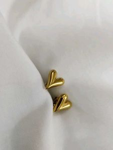 18Kt Gold Plated Heart Earings