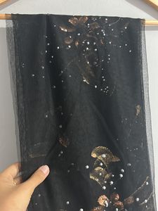 Black Net Dupatta