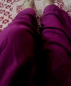 Rayon Purple Colour Patiyala Salwar