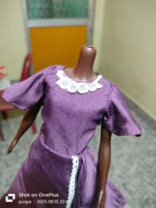 Vintage Purple Barbie Doll Dress