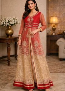 Elegant Red Embroidered Kurta Set