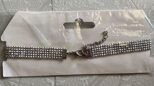 Sparkling Silver Rhinestone Choker Necklace