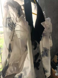Sheer Print Blouse