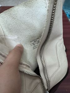 Genuine Leather Zara White Boots