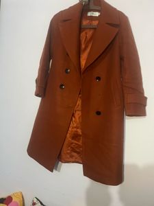 Chic Rust-Colored Trench Coat