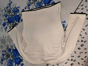 🖤🤍Plain White Tshirt With Black Boarder🤍🖤