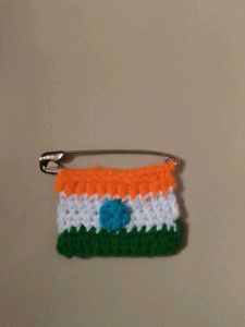 Tricolour Crochet Pin