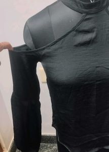 Elegant Black High Neck Top