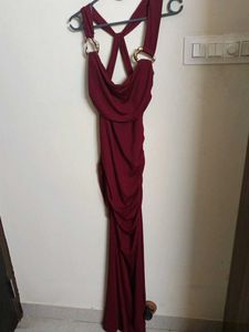 Elegant Maroon Maxi Dress
