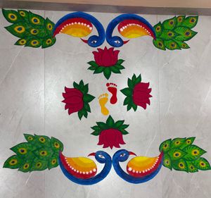 Peacock Rangoli Patche Combo Of 2