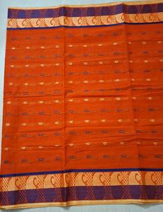 New Orange Embroidered Saree 🎶
