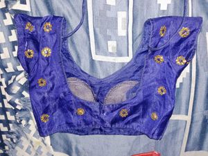 Sequined Blue Blouse