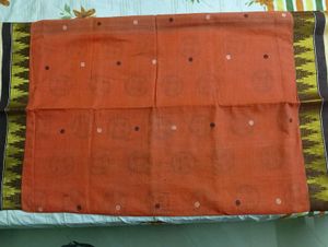 Pure Cotton Bengal Taant With Temple Zari Border