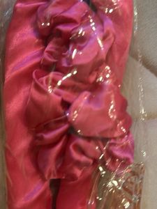 Pink Satin Heatless curls set
