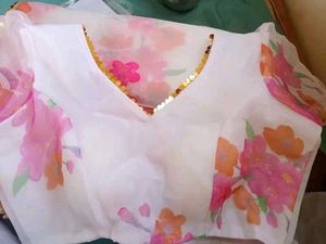 Floral Organza Saree