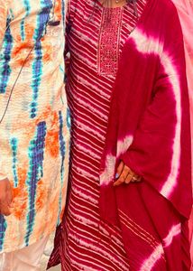 Pink Striped Kurti - Size XXL