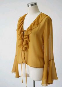 Ruffle Sheer Top