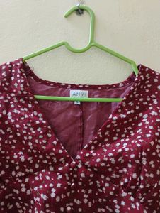 Maroon Crop Top For Sale
