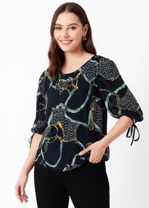 Chic Chain Print Top