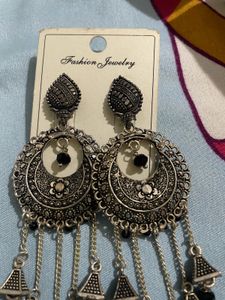 Oxidised Long Earings