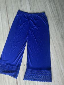 Blue Lace Trim Palazzo Pants (XxL)
