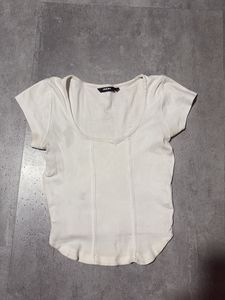 White Corset Crop top