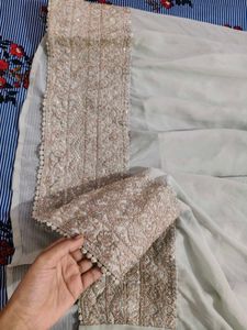 Elegant White Ethnic Gown