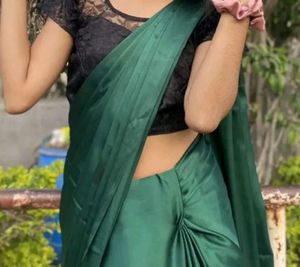 Olive Green Saaree💚