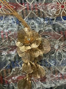 Gold Floral Statement Necklace